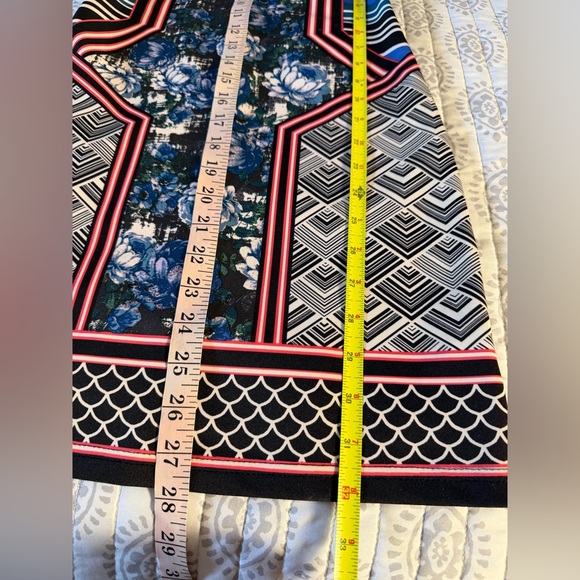 Jealous Tomato Stripe Floral Shift Dress Short Sleeves Back Zipper Size XSmall - Picture 8 of 8